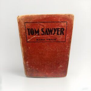 Antique Tom Sawyer by Mark Twain c.1910s McLoughlin Bros Illustrated Hardcover